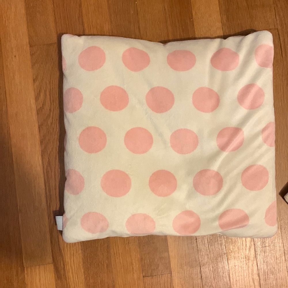 Soft decor pillow polka dots